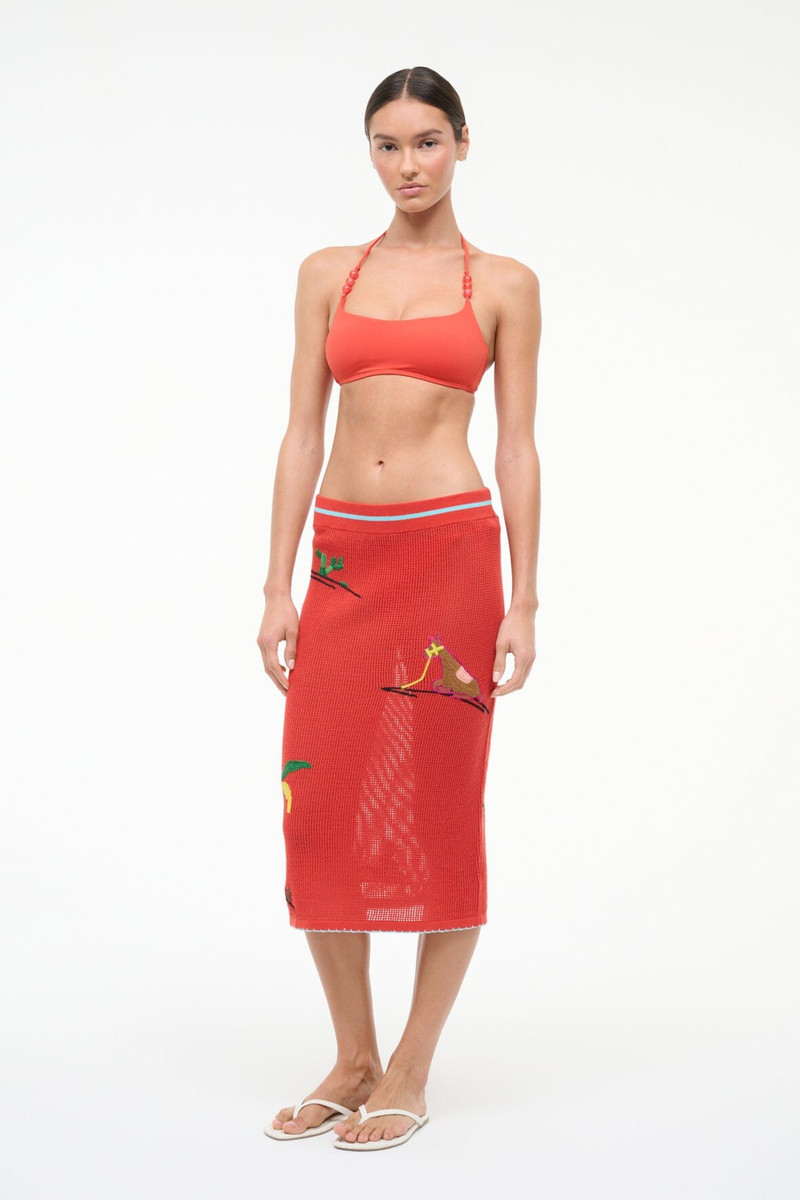 STAUD STAUD LEVANTE SKIRT RIVIERA FLAME outlook