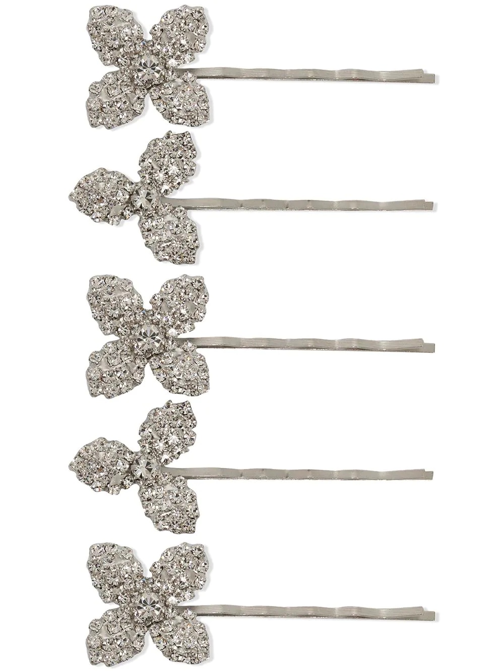 floral crystal-embellished pin set - 1