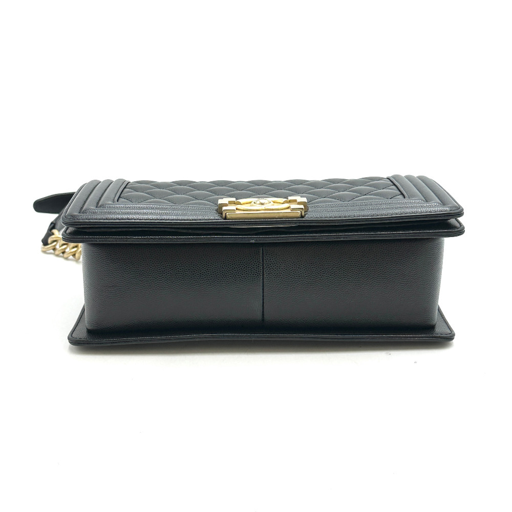 Chanel Black Caviar Boy Bag Medium (Built-in Chip) - 6