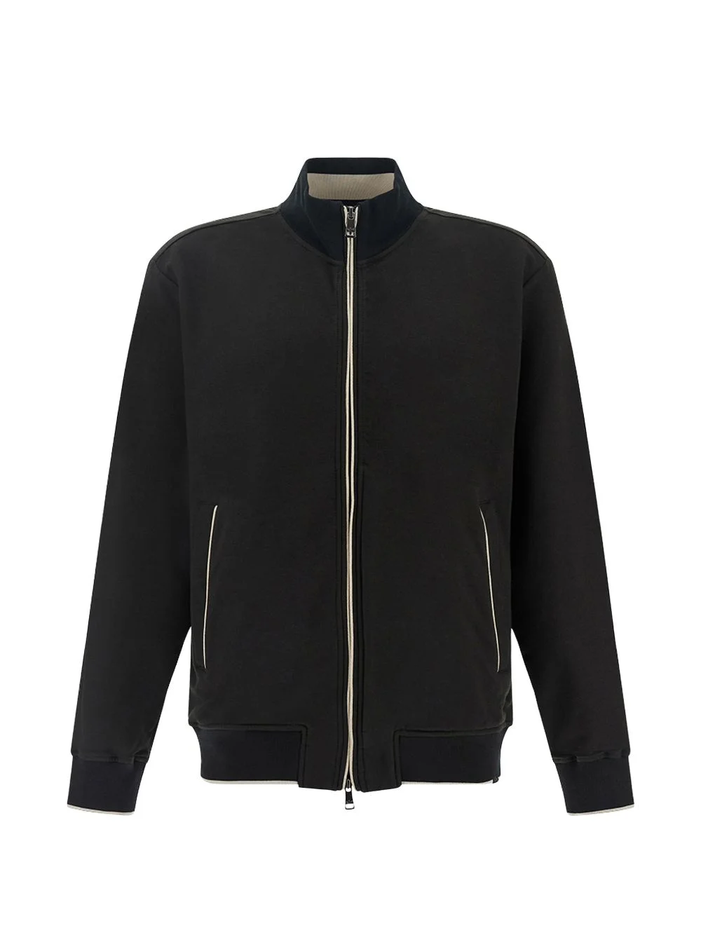 zip-up fleece sweatshirt - 1