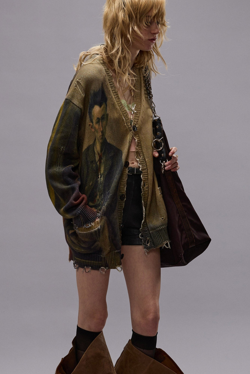 R13 PRINTED BOYFRIEND CARDIGAN - MULTICOLOR - R13 outlook