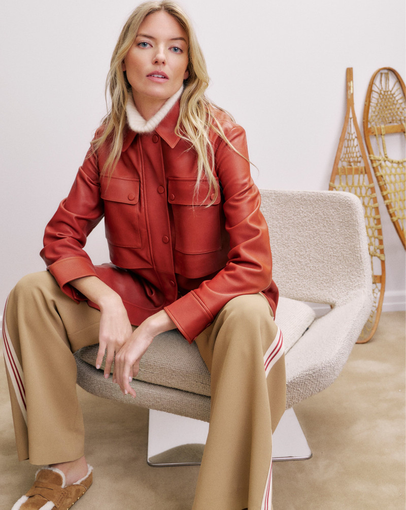 LIORA LEATHER UTILITY DICKEY COAT 8
