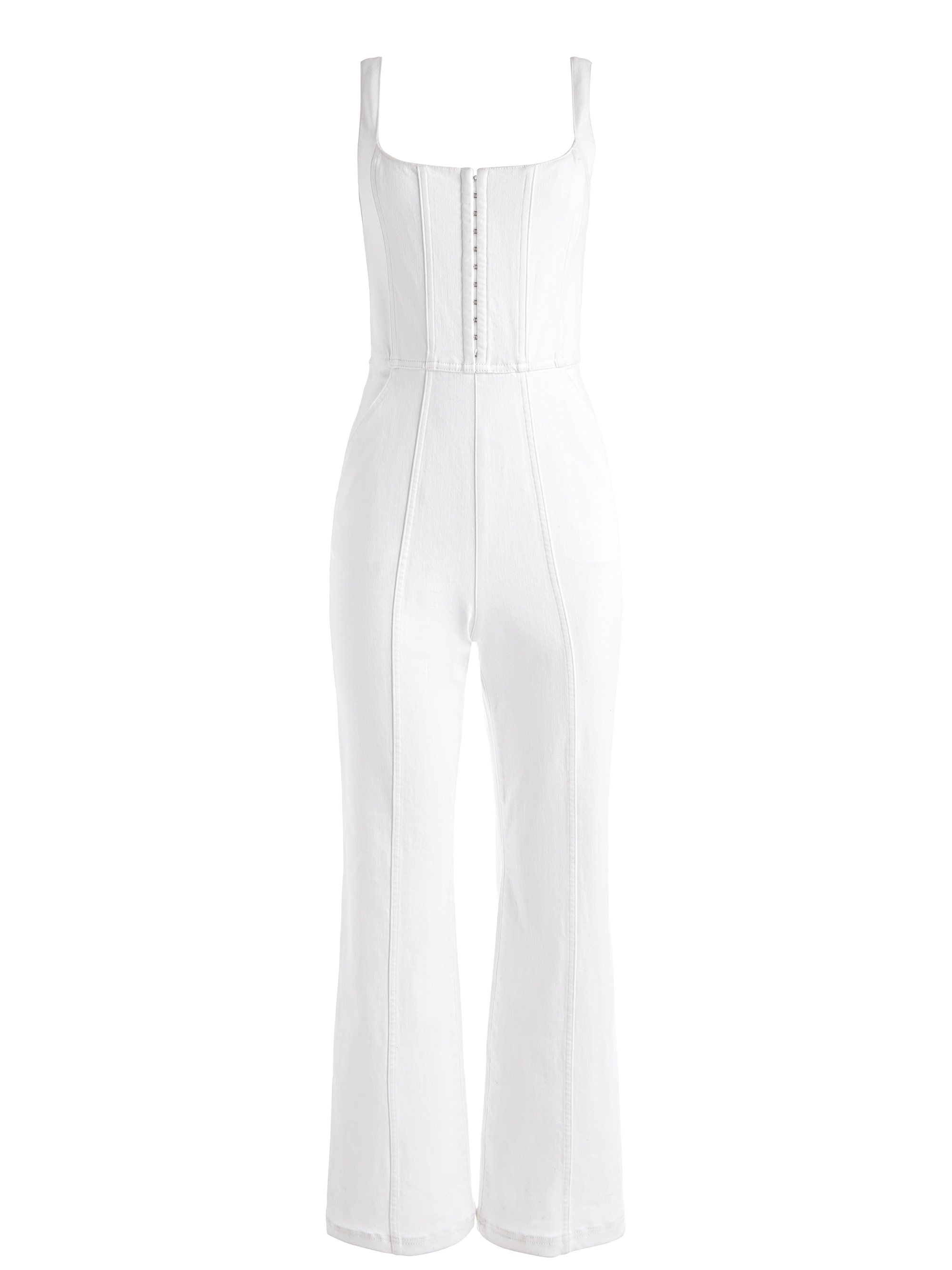 CHELS DENIM CORSET SLEEVELESS JUMPSUIT - 1