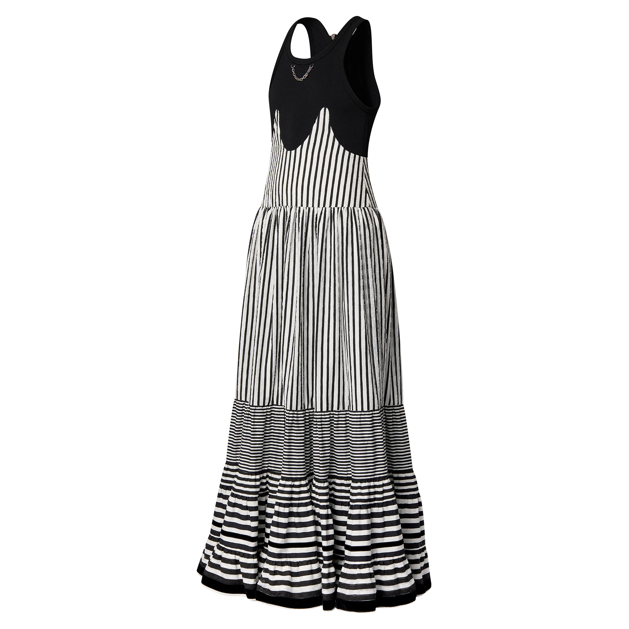 Mixed Stripes Tiered Dress - 2