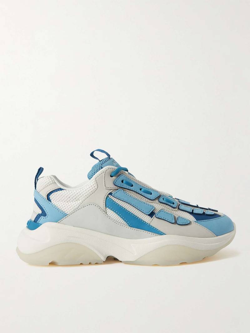 Bone Runner Nubuck-Trimmed Mesh Sneakers - 1