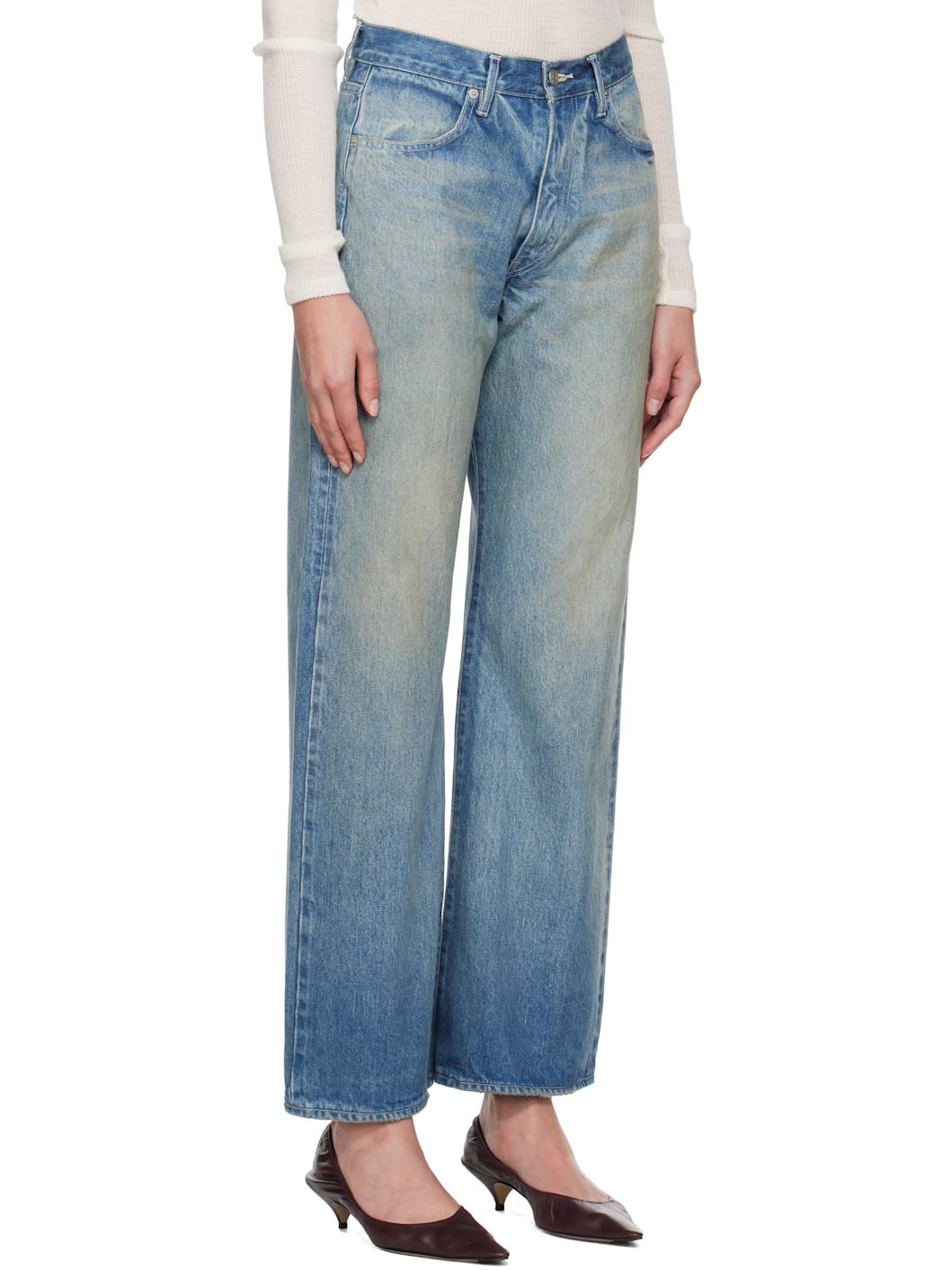 Blue Selvedge Faded Heavy Jeans - 2
