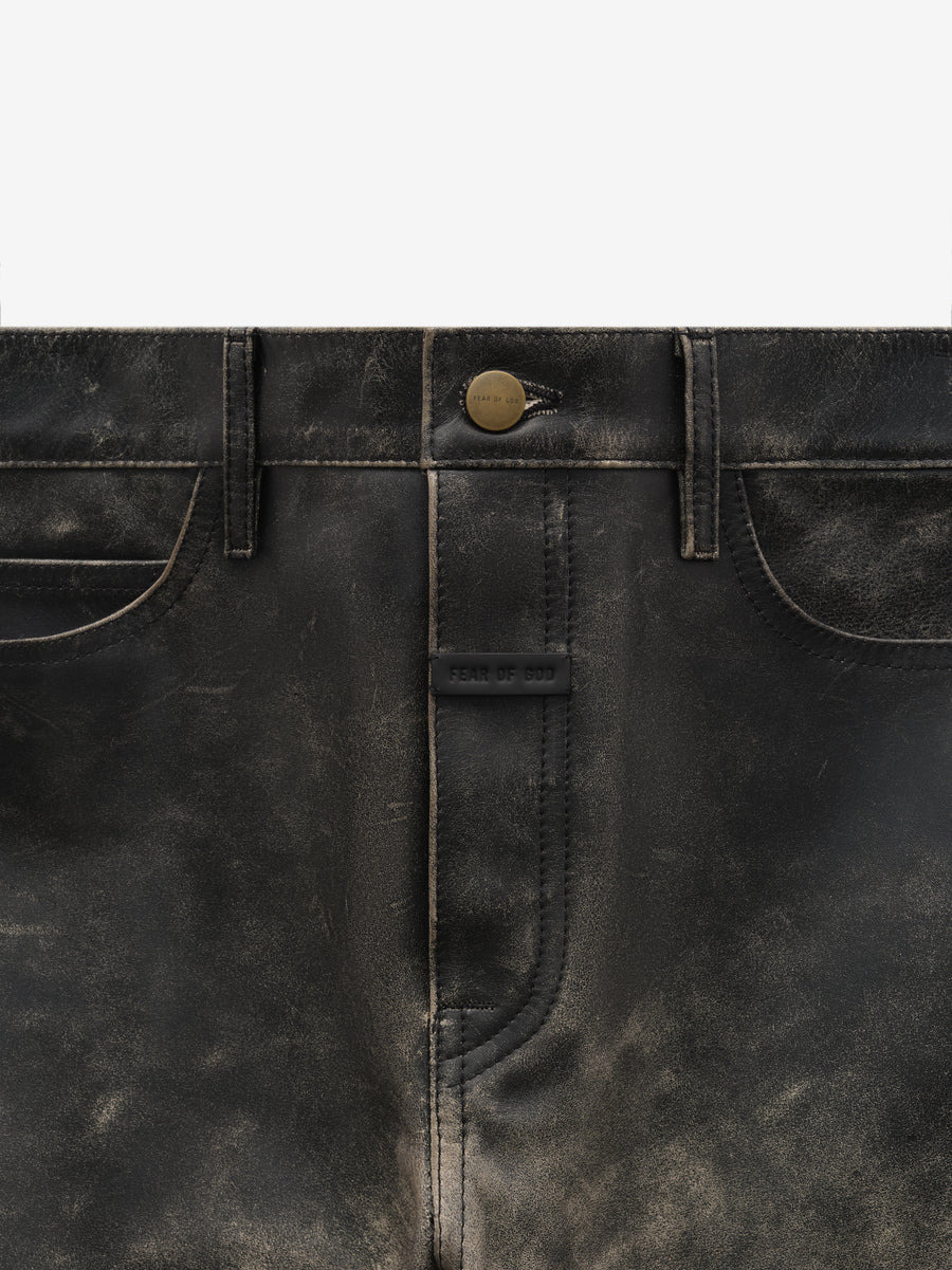 Vintage Leather 5-Pocket Pant - 3