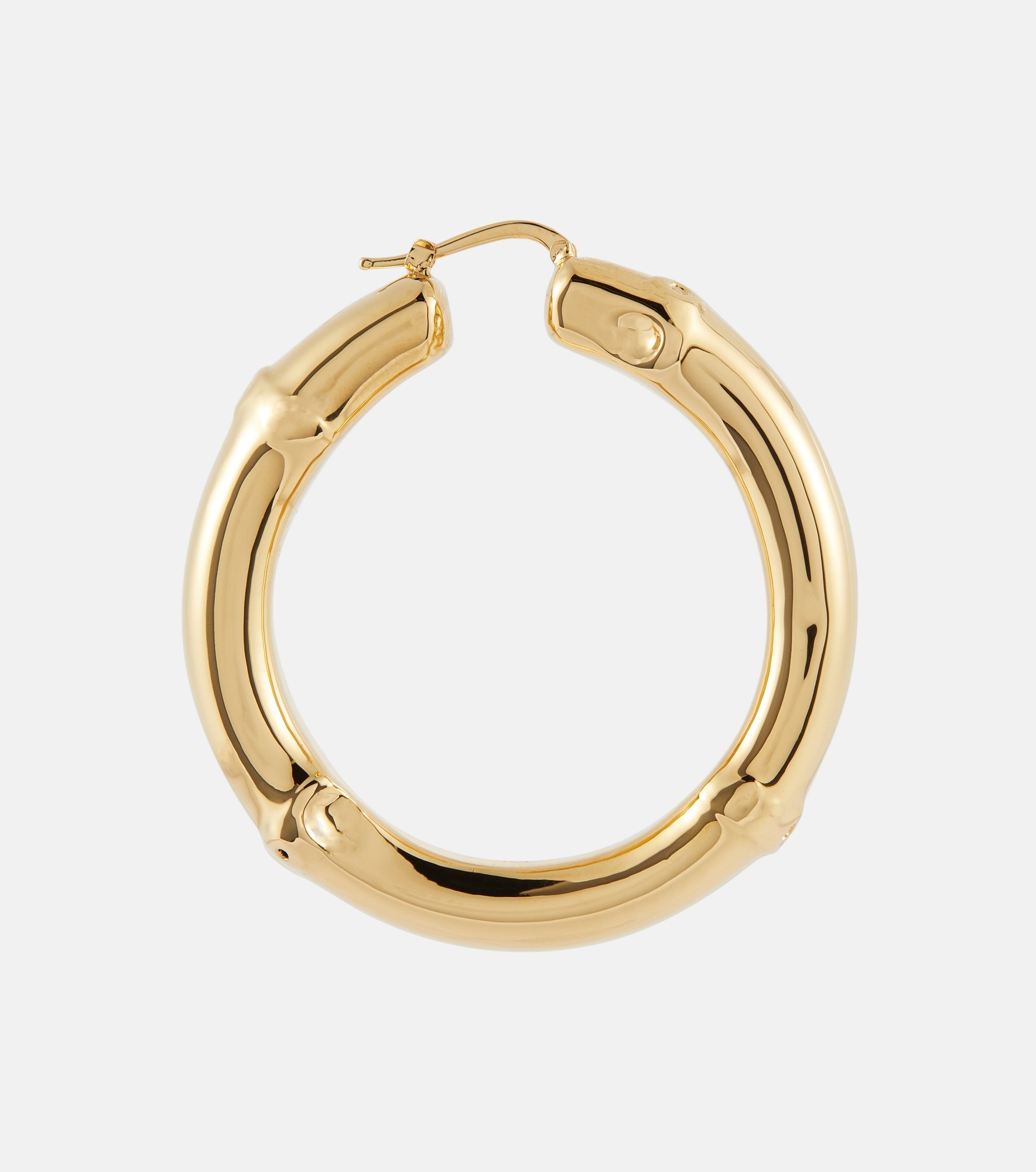 Bamboo hoop earrings - 2