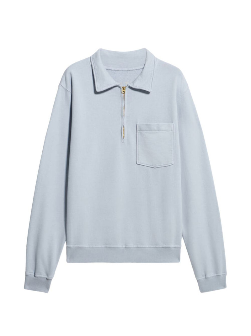 Yalep zip pocket long-sleeves polo shirt 1