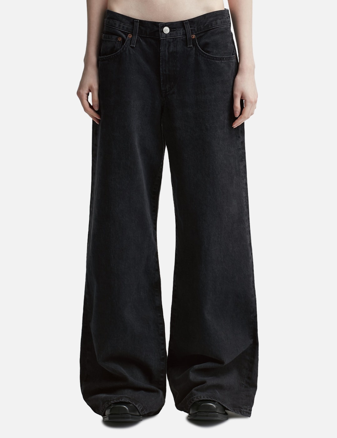 CLARA LOW RISE BAGGY FLARE JEANS - 1