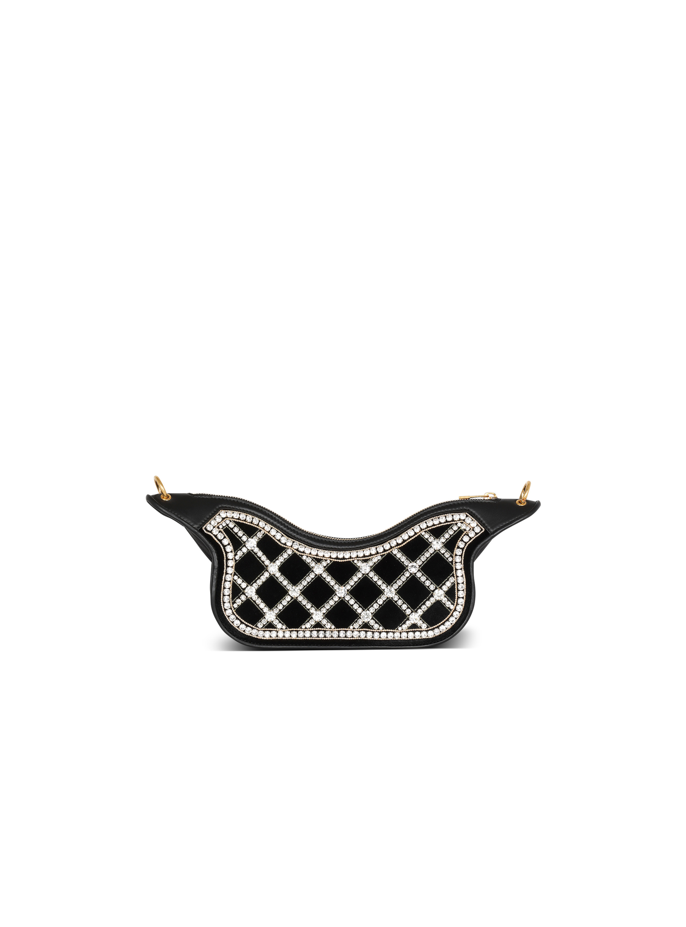 Blaze velvet clutch with pearl embroidery - 4