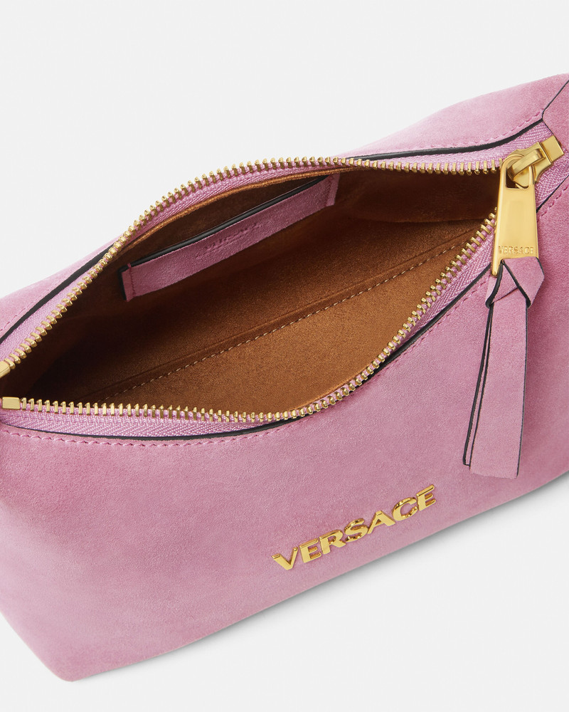 Versace Tag Suede Hobo Bag 4
