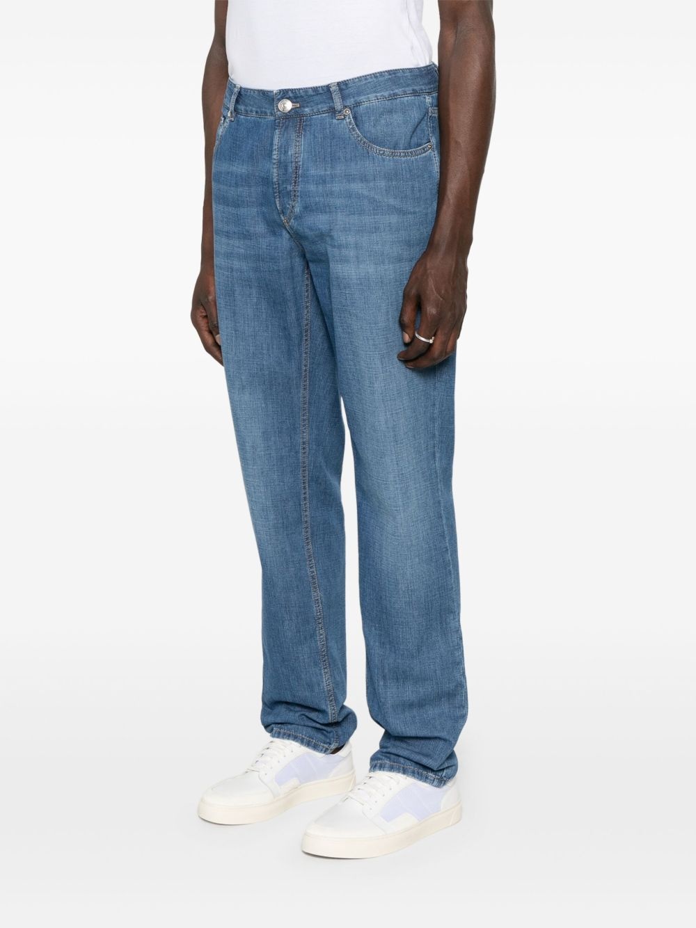 logo-embroidered jeans - 3