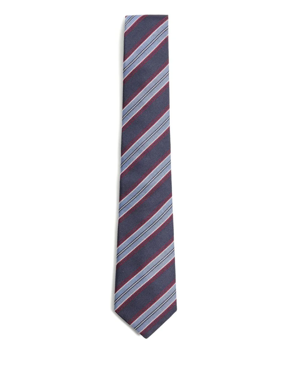 Regimental jacquard silk tie - 1