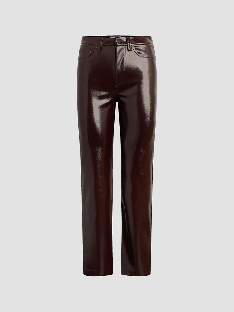 Women's Margot Faux Patent Leather Pants - Bordeaux 1
