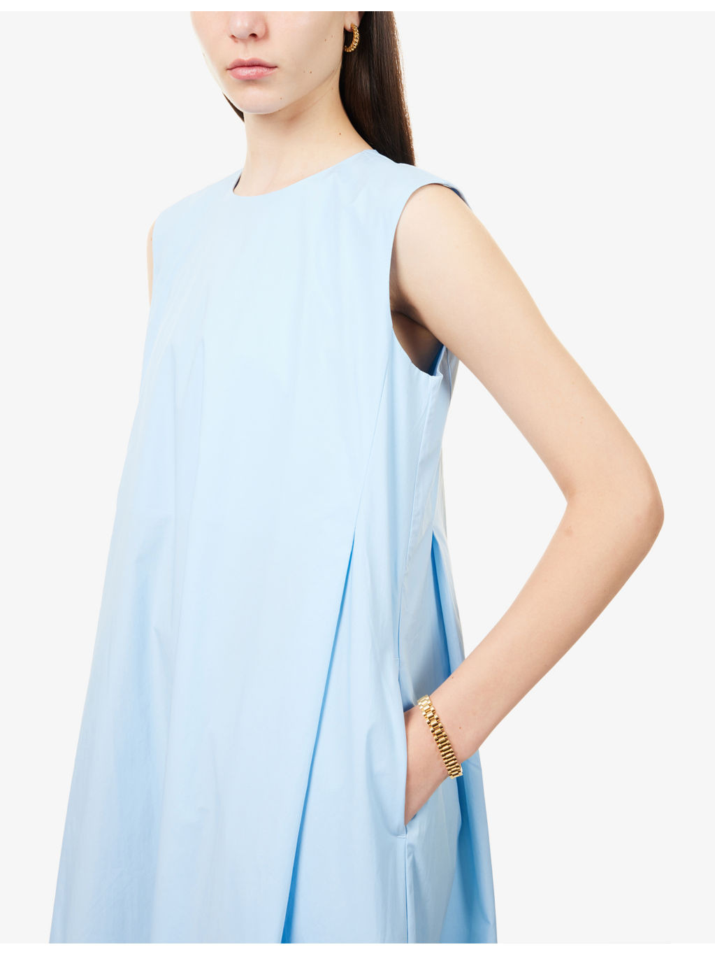 Karla Sleeveless Stretch-Cotton Maxi Dress - 5