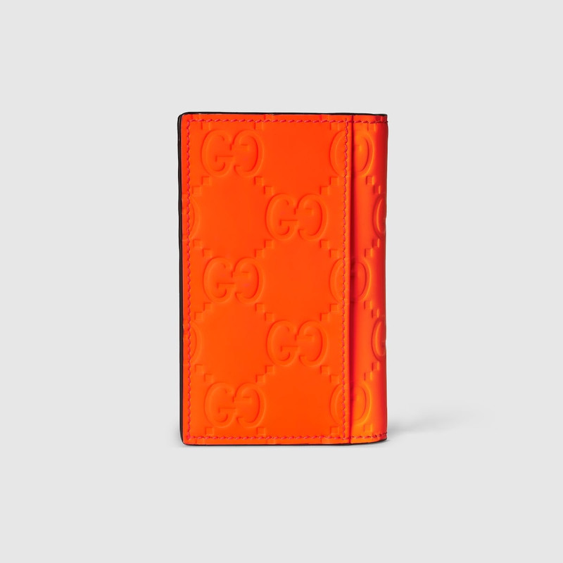 GG rubber-effect long card case 4