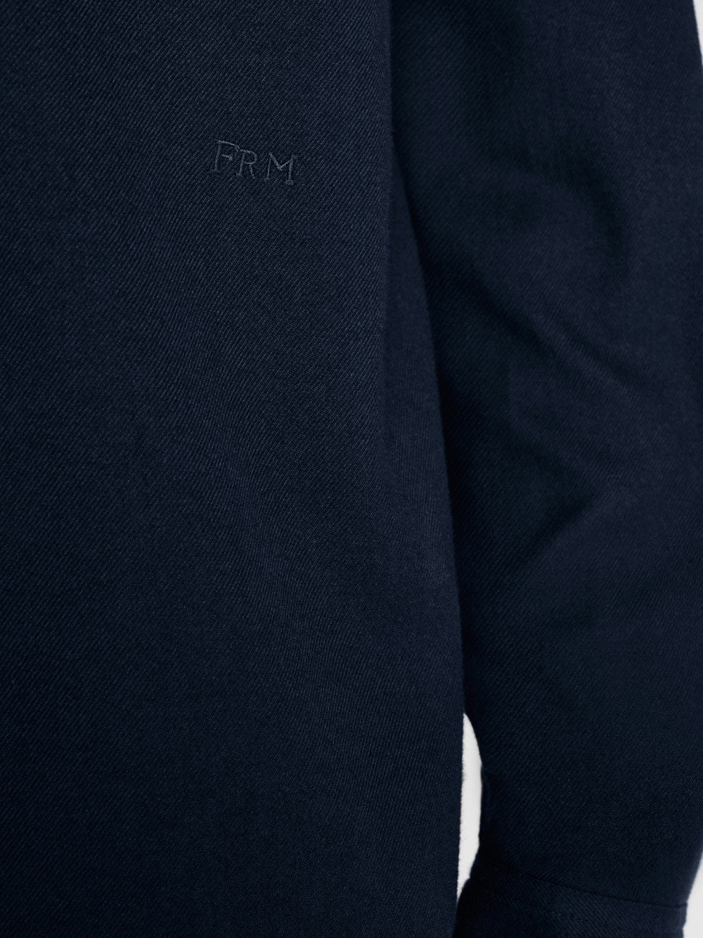 Brushed Cotton Shirt in Midnight Blue - 6