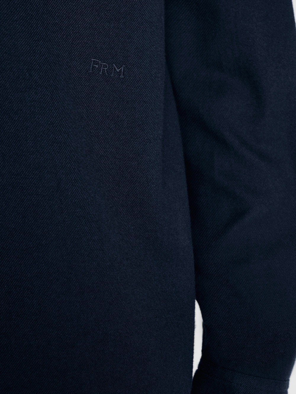 Brushed Cotton Shirt in Midnight Blue - 6