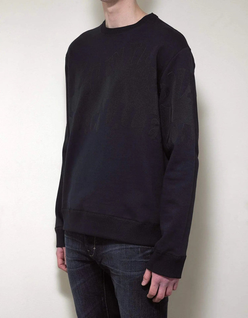 Valentino Valentino Navy Blue Logo Waves Sweatshirt outlook