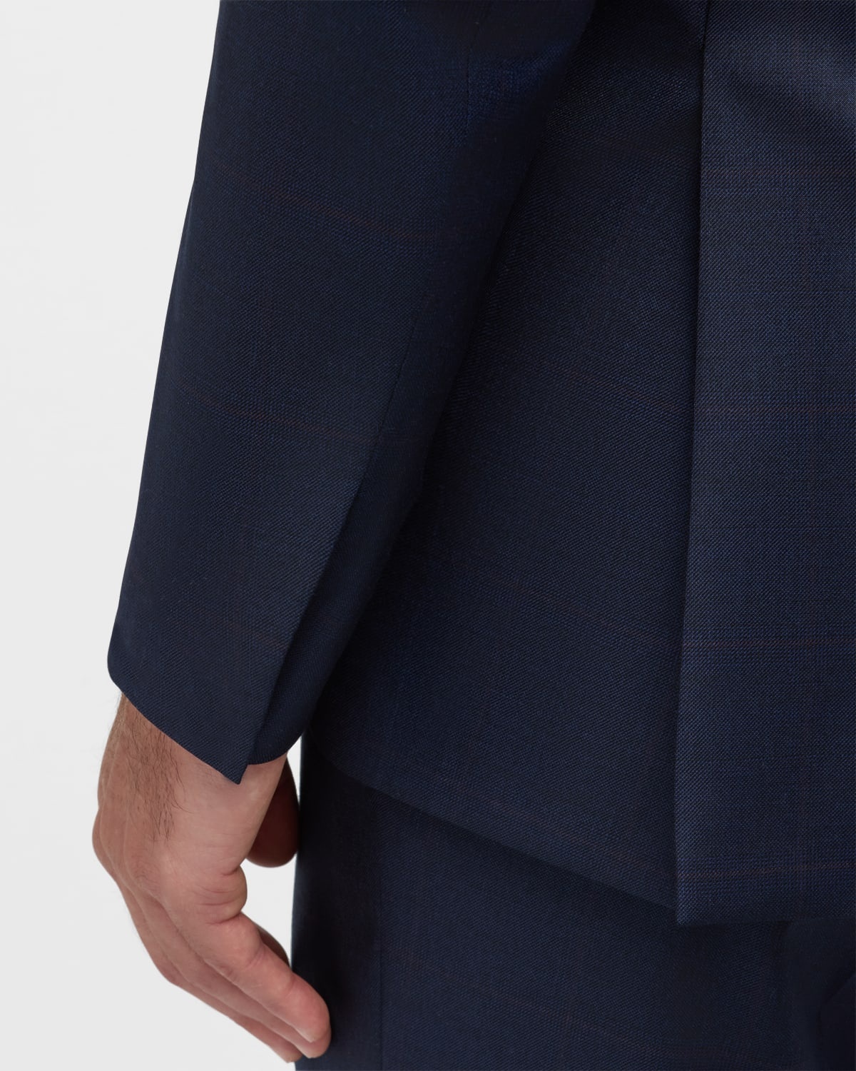 Men's Windowpane Wool Suit - 10