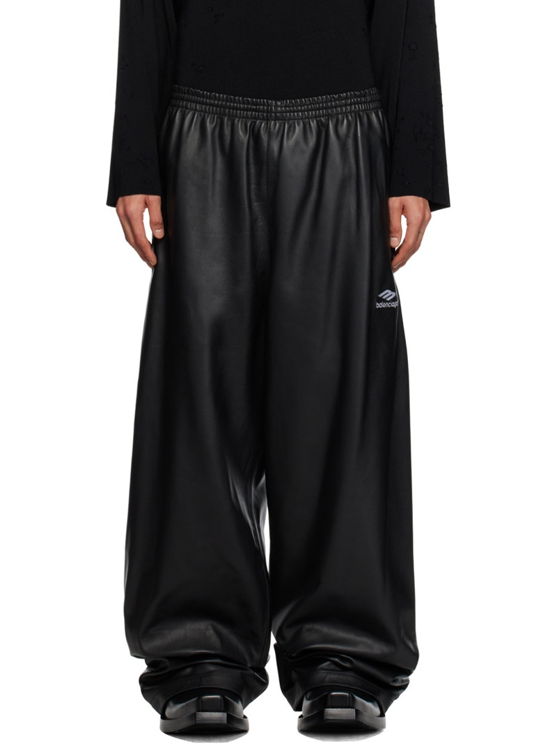 Black 3B Sports Icon Leather Pants 1