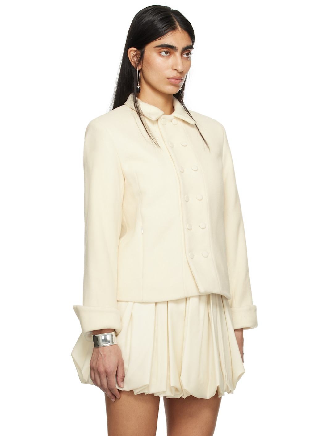 SSENSE Exclusive Beige Double-Breasted Jacket - 2