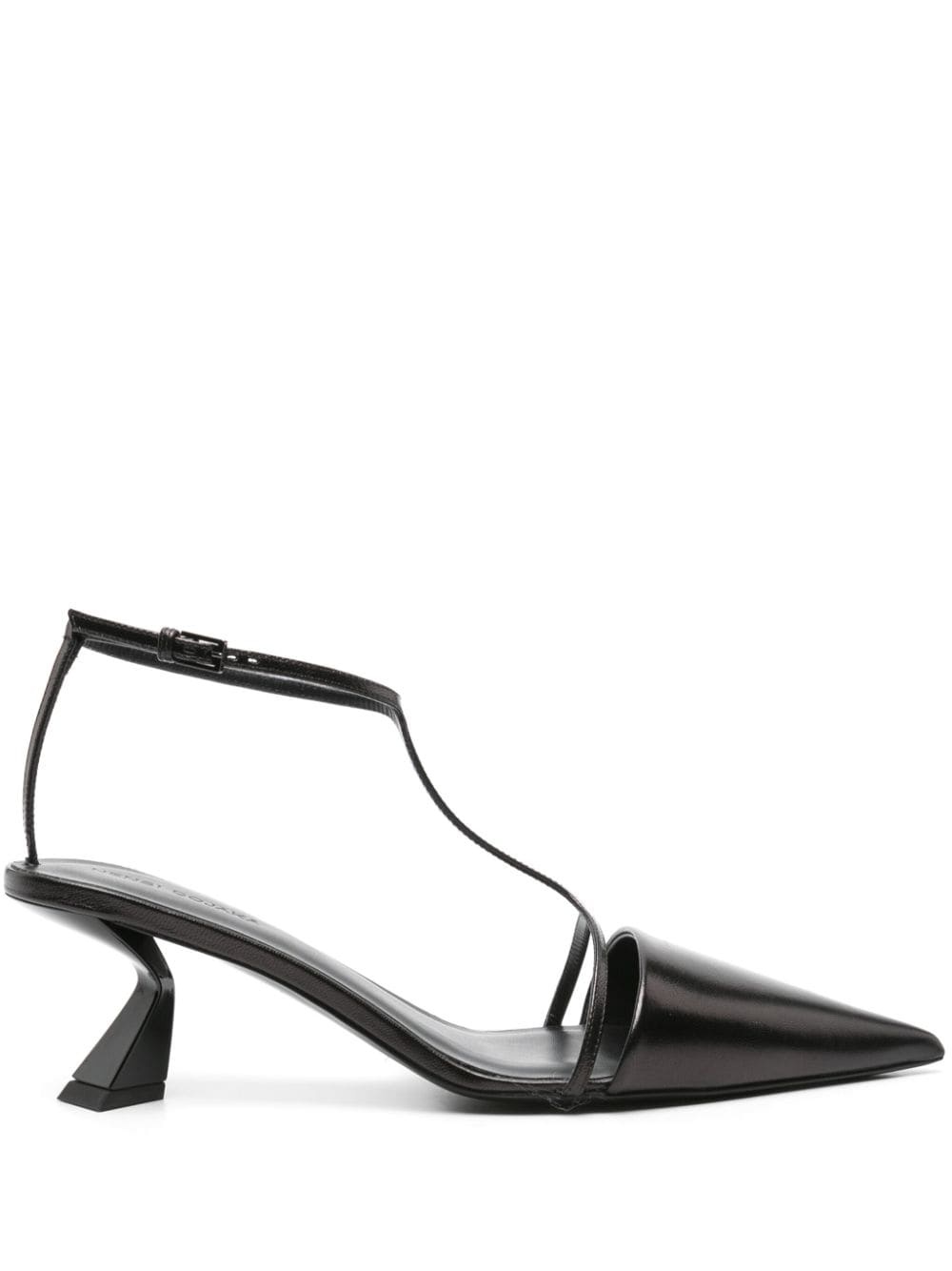 sculpted-heel leather pumps - 1