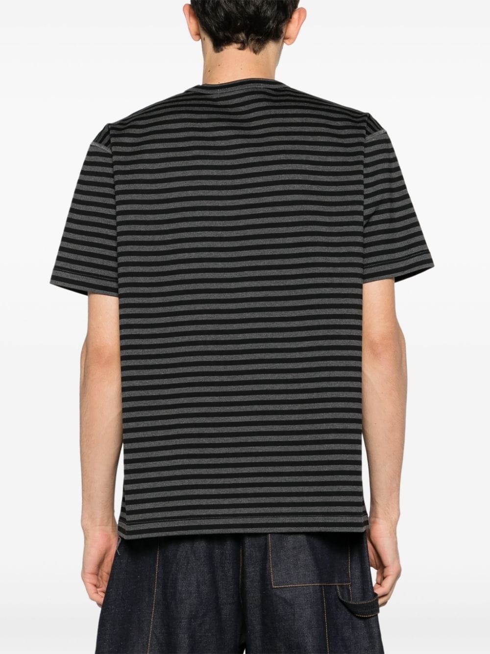 striped jersey T-shirt - 4