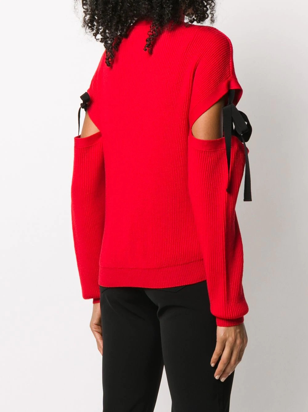 cutout mock neck jumper - 4