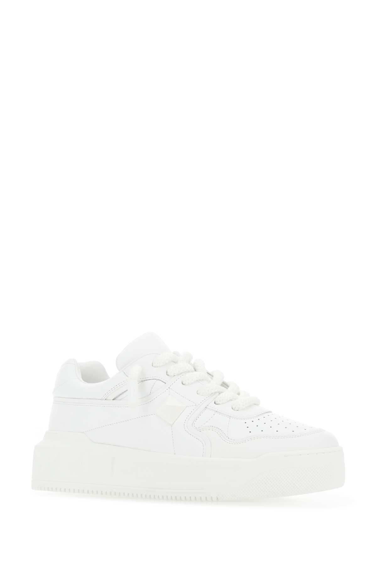 Valentino Garavani Men White Nappa Leather One Stud Xl Sneakers - 2