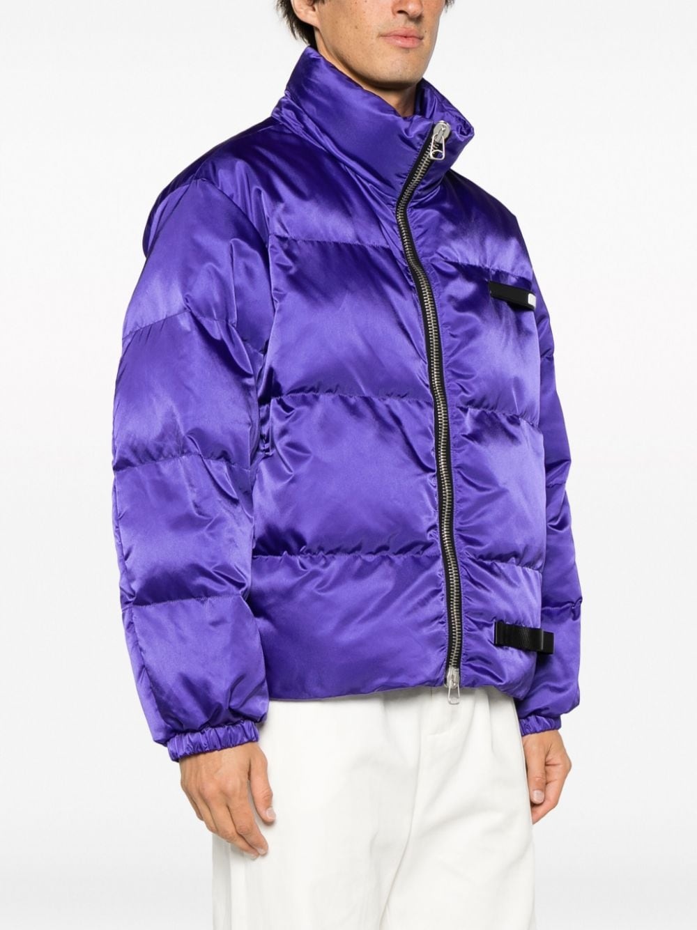 zip-up padded jacket - 3