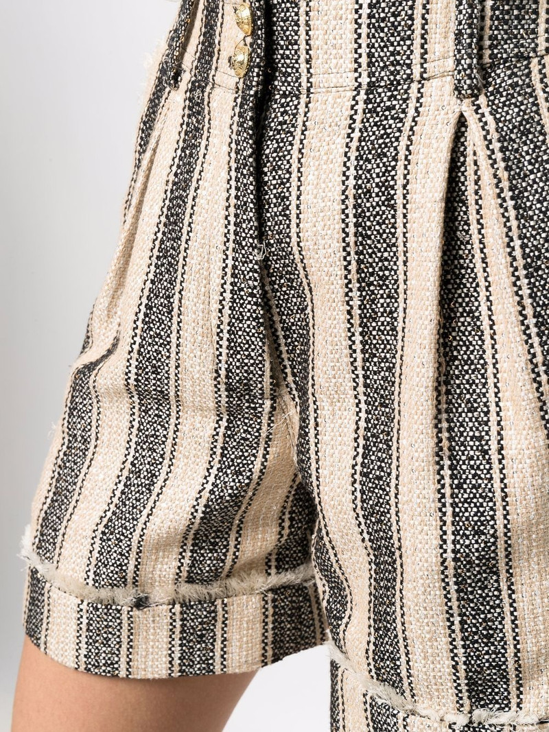 striped pique shorts 5