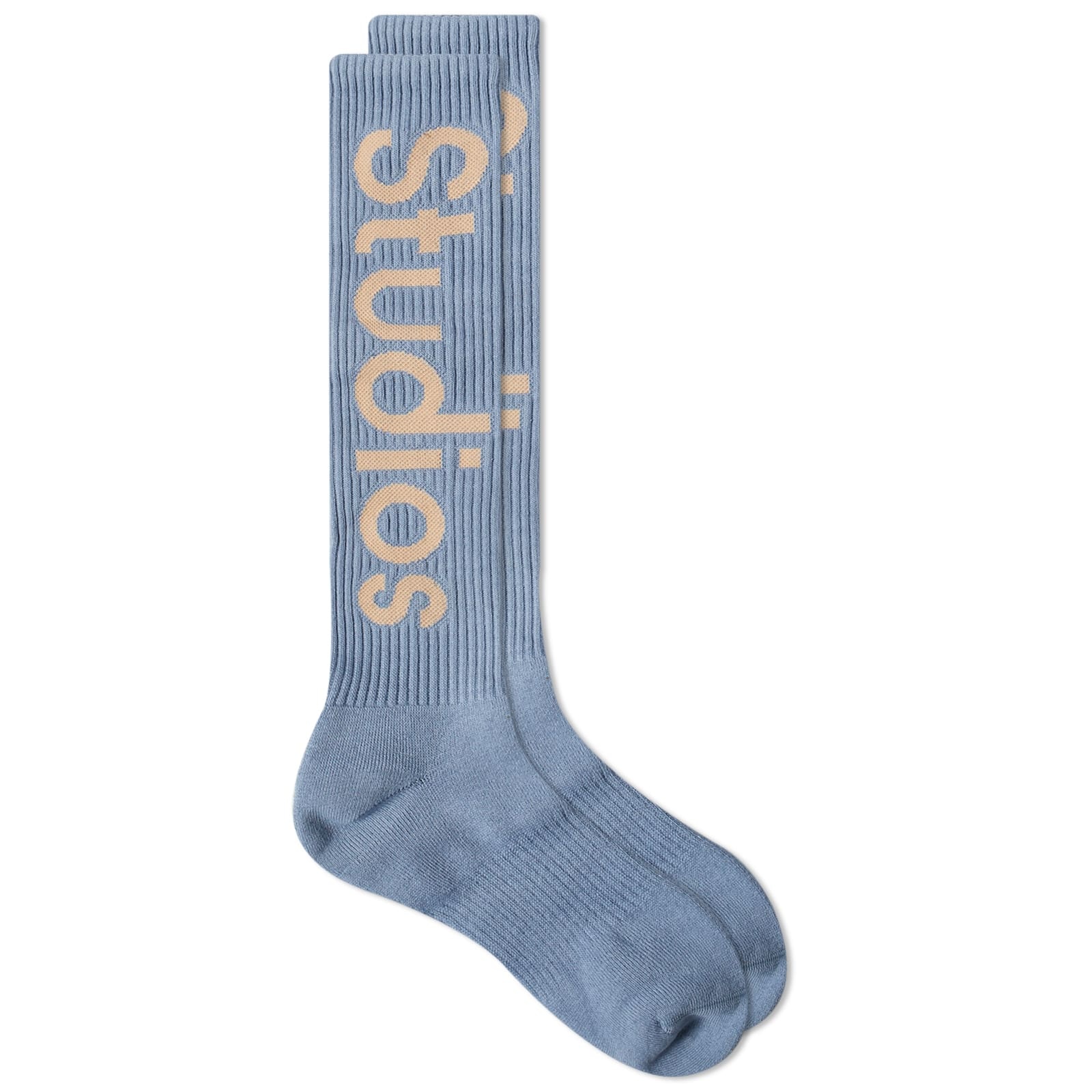 Acne Studios Long Rib Logo Sock - 1