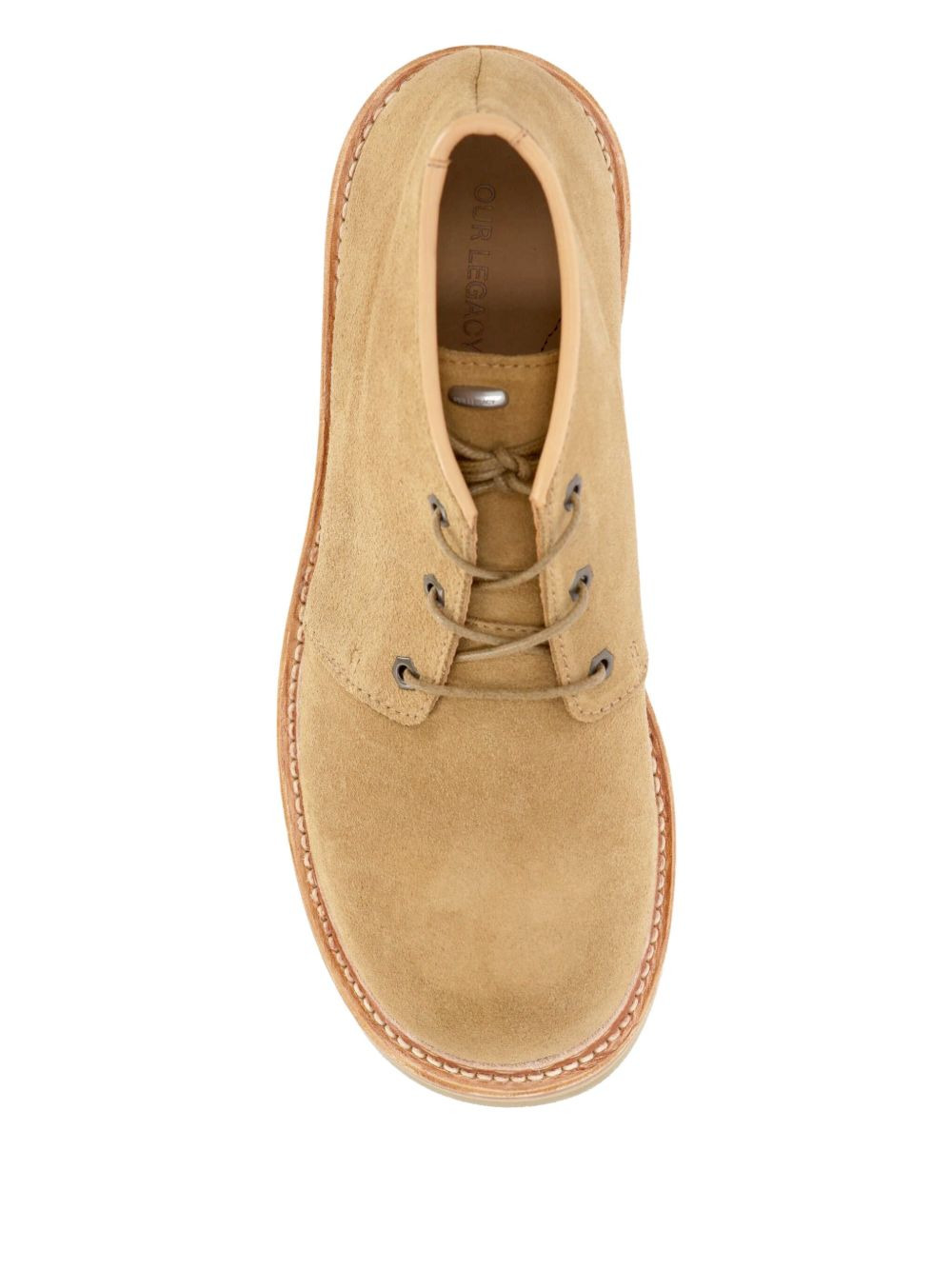 suede lace-up sneakers - 3