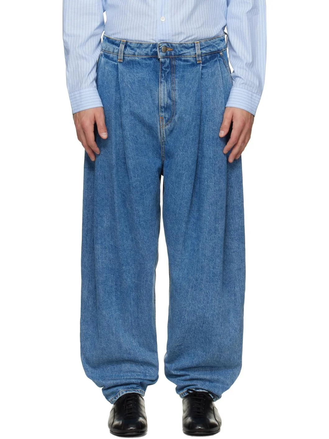 Bue Pleated Jeans - 1