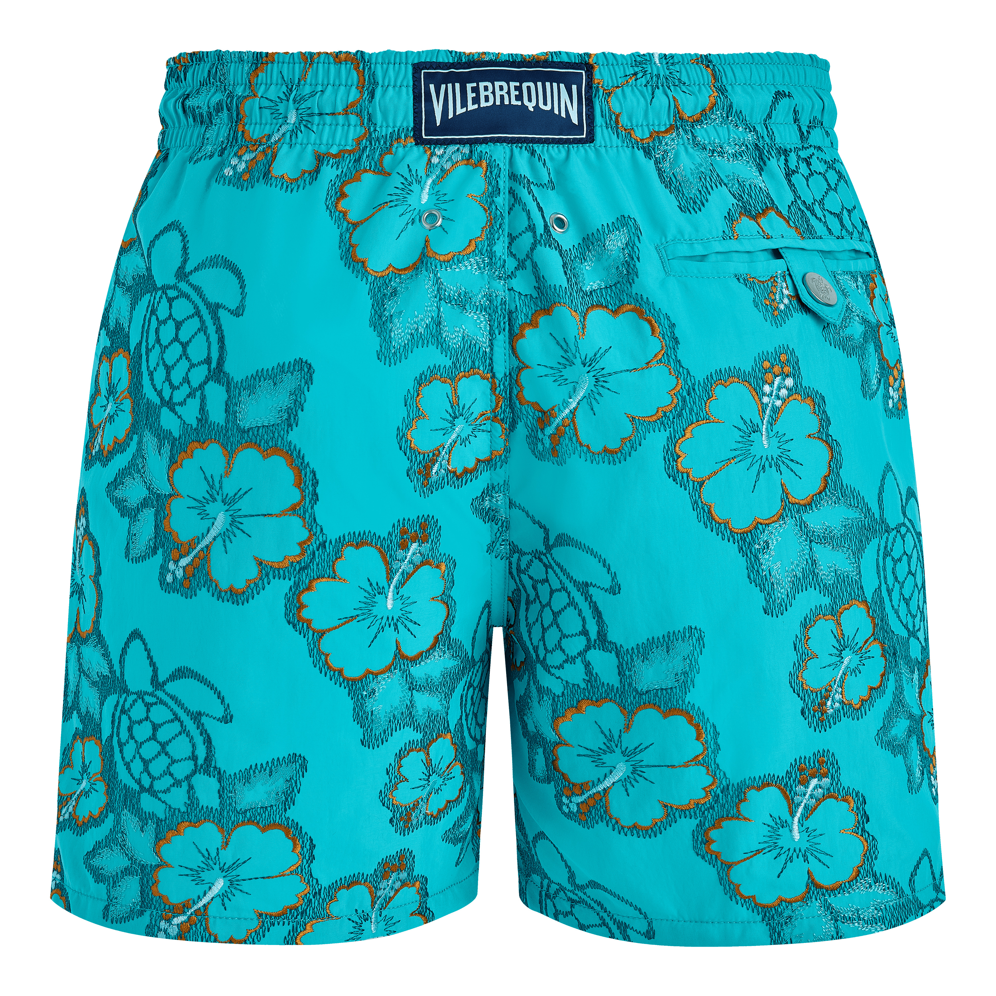Men Swim Trunks Embroidered Hibiscus - Limited Edition - 2