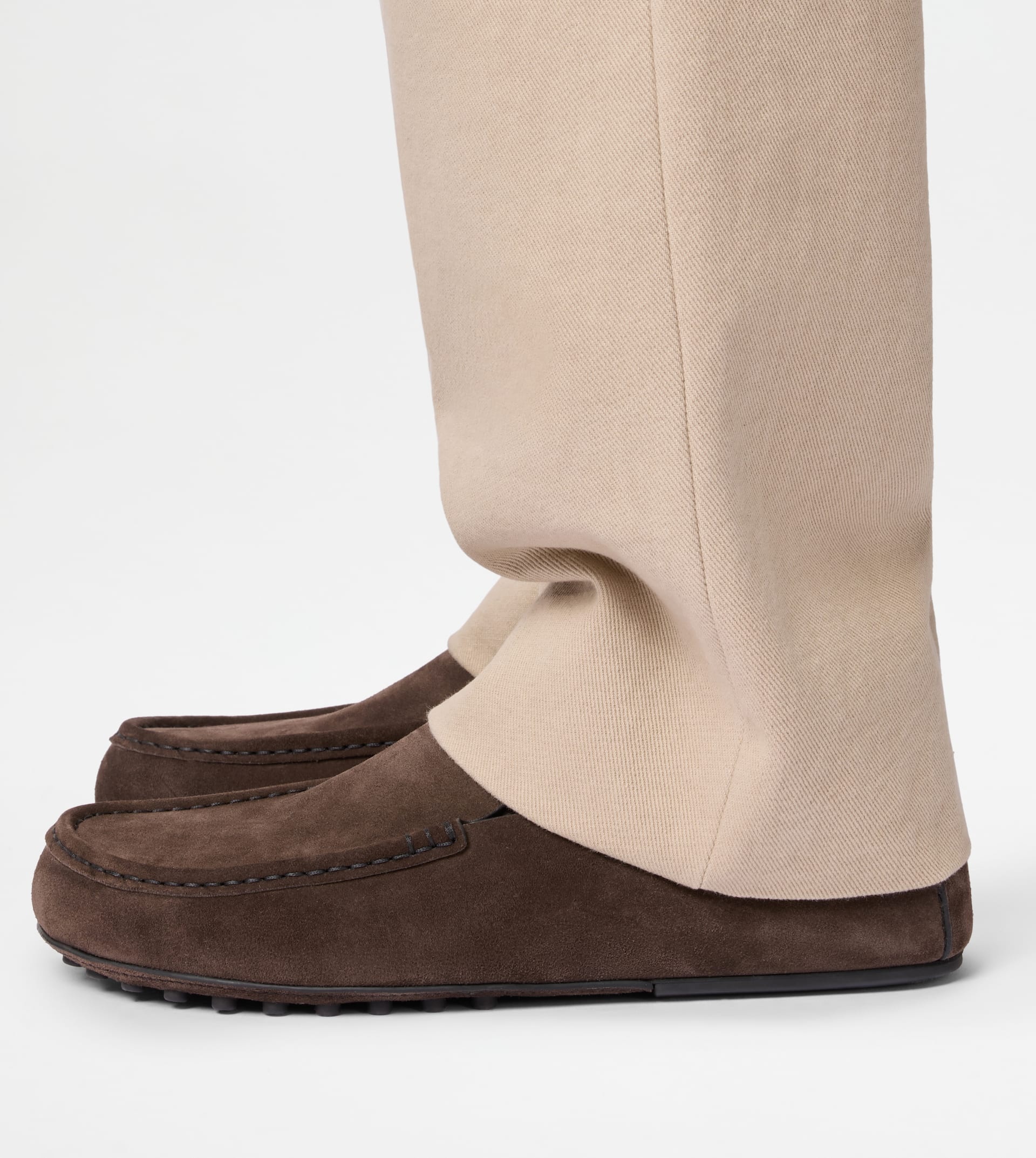 SLIPPER LOAFERS IN SUEDE - BROWN - 7