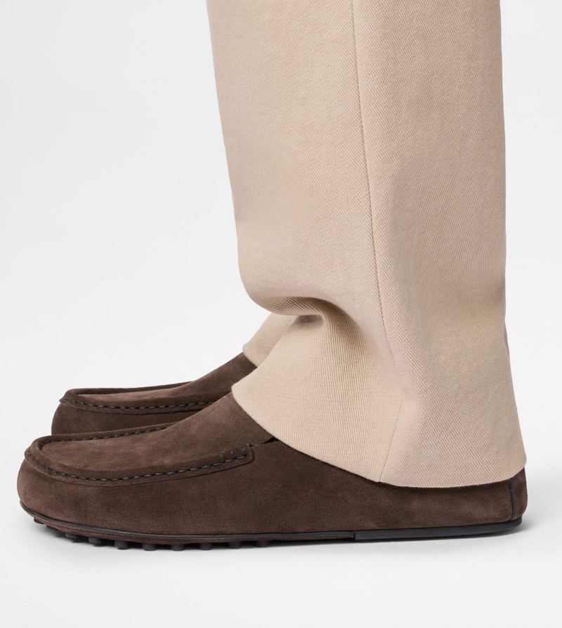 Tod's SLIPPER LOAFERS IN SUEDE - BROWN outlook