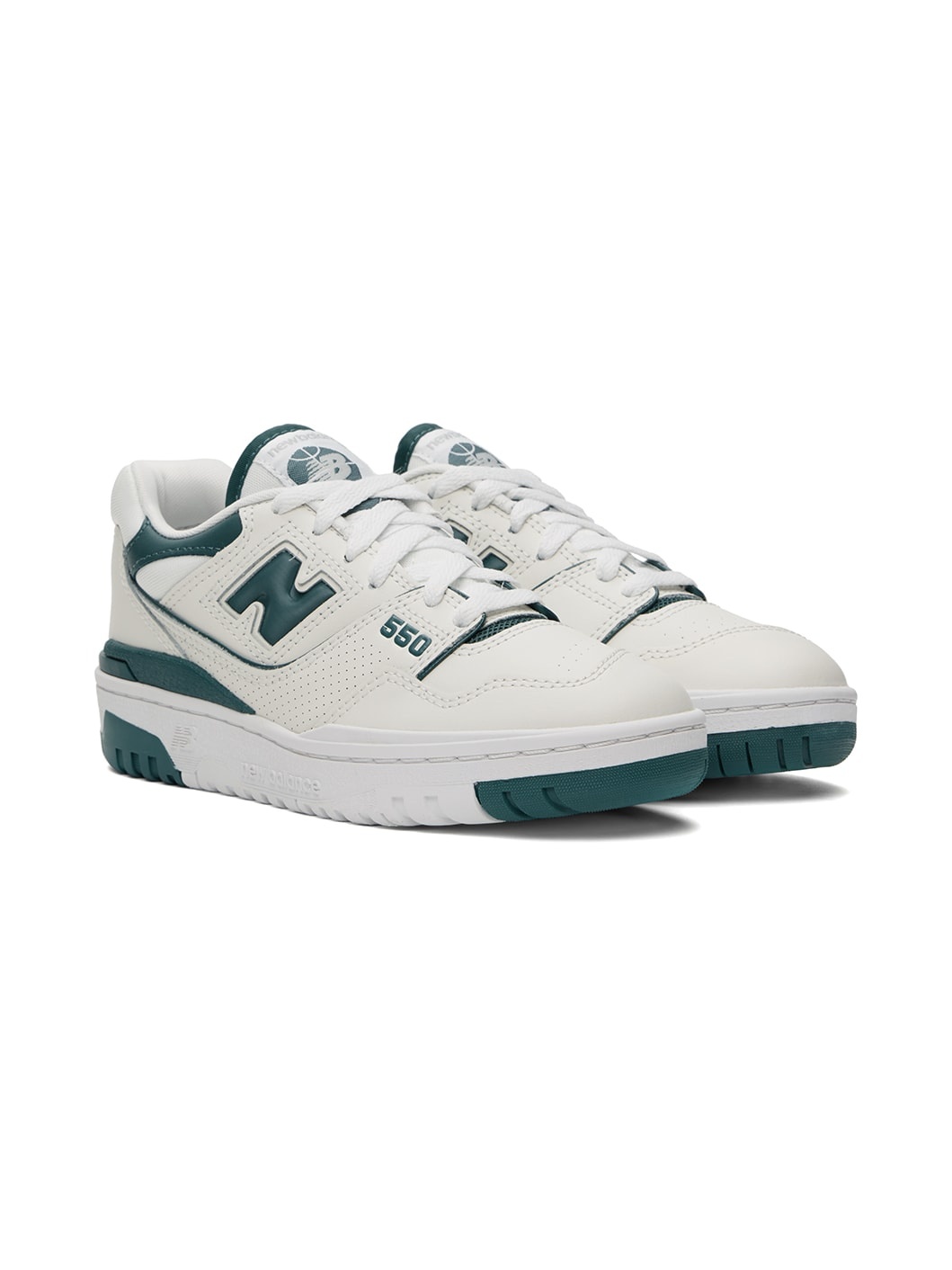 Off-White & Green 550 Sneakers - 4