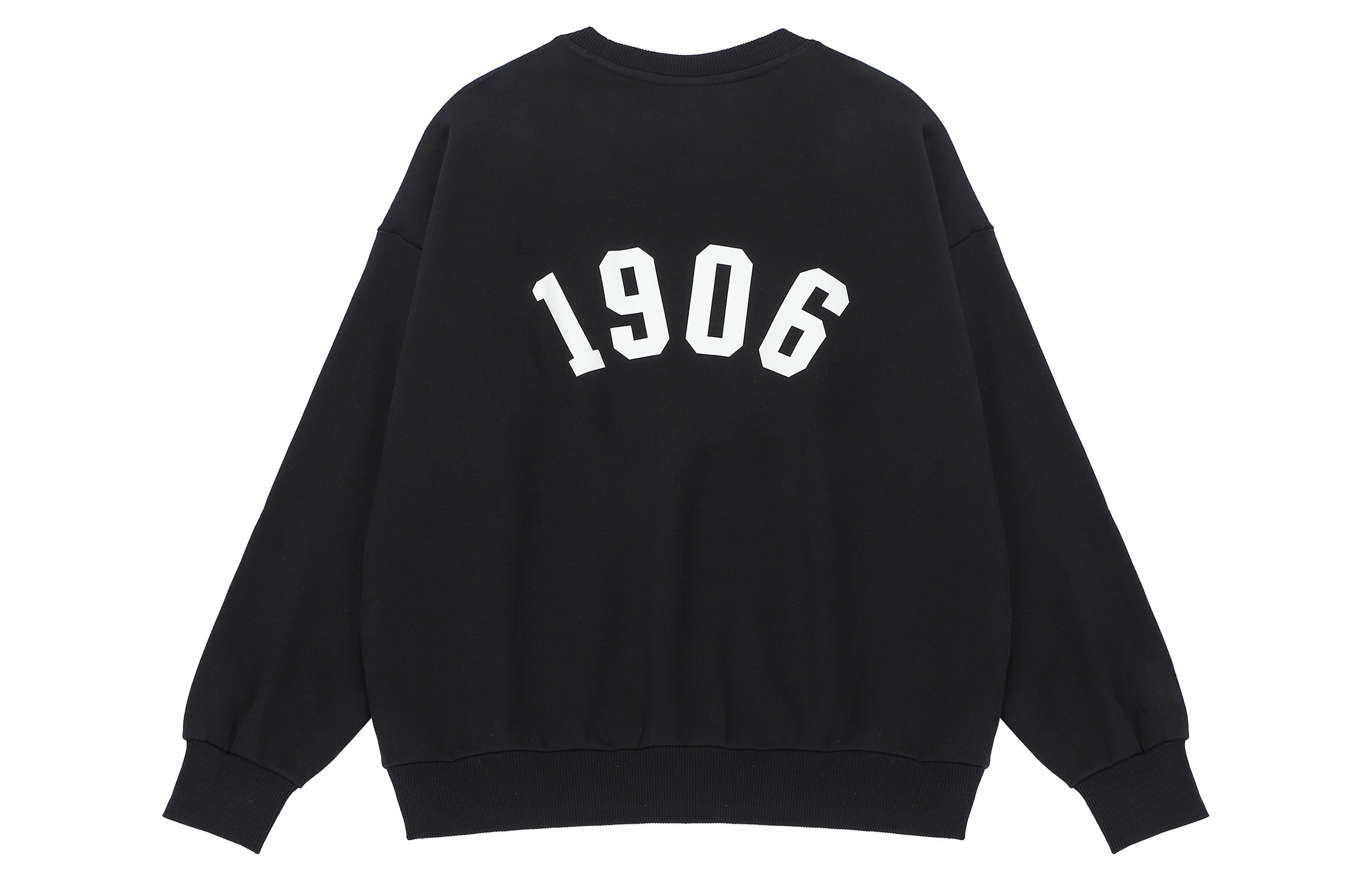 New Balance Logo Print Sweatshirt 'Black White' AMT23330-BK - 2