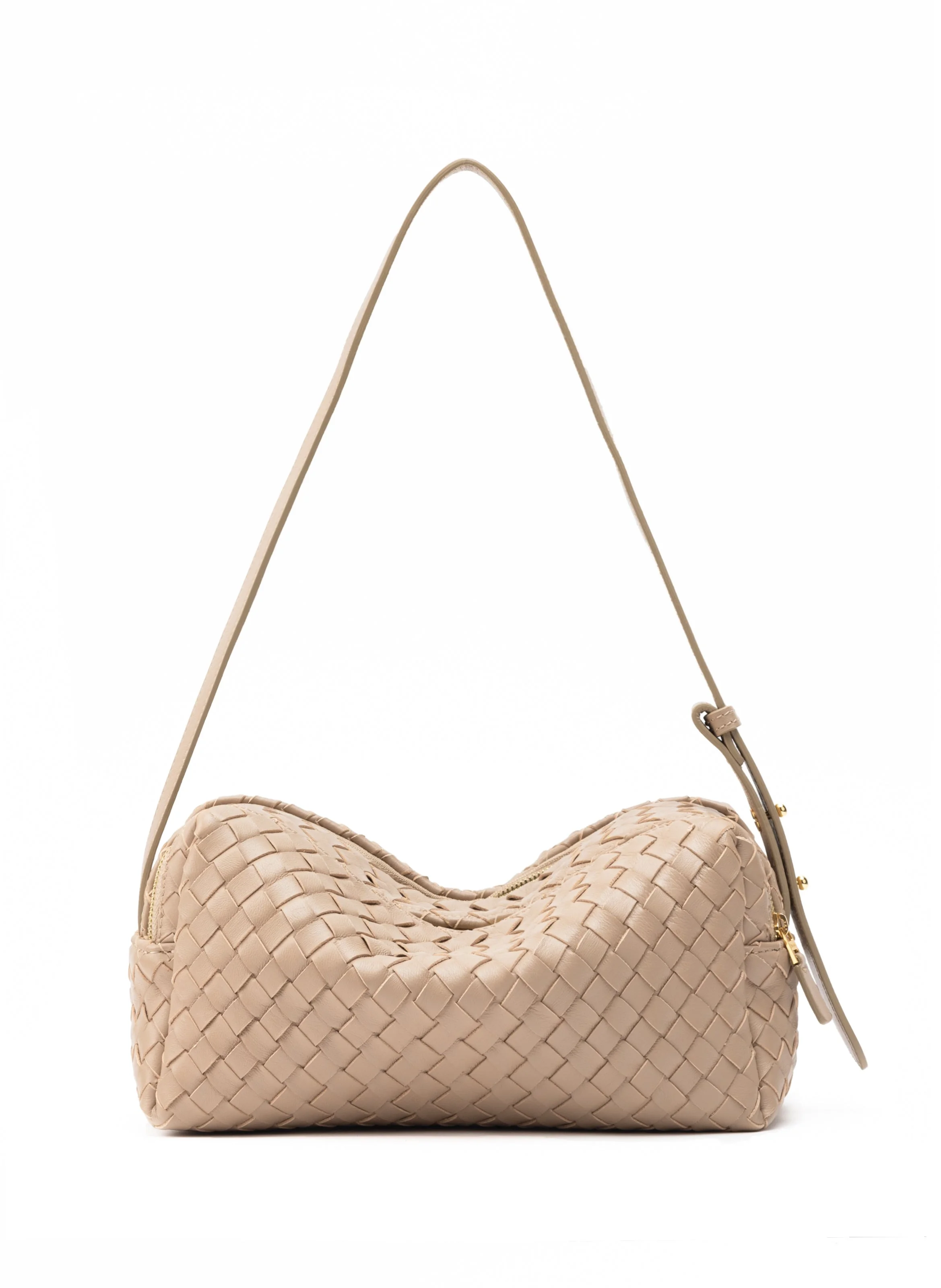 Trousse Woven Leather Taupe - 1