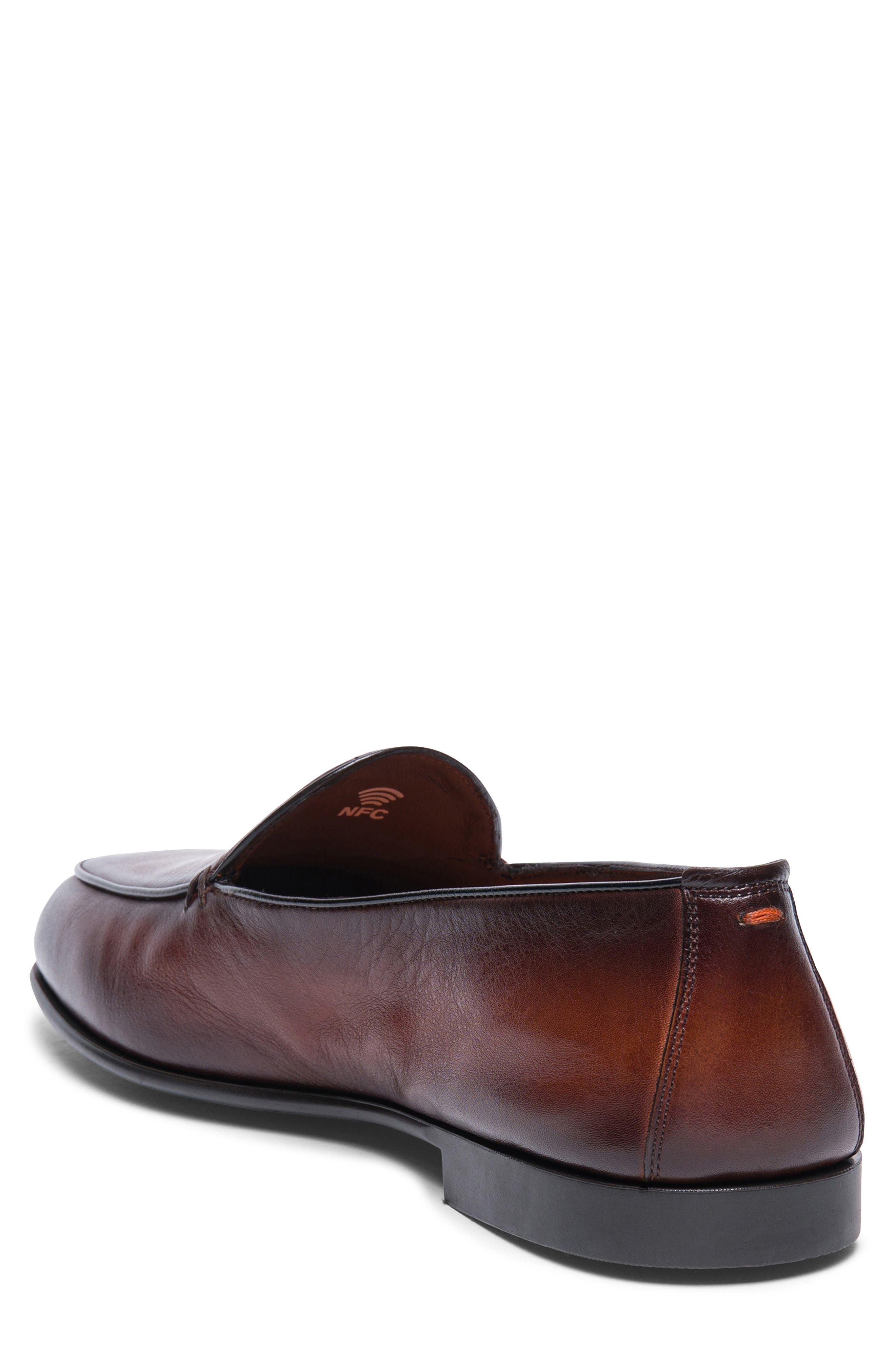 Santoni Vibe Apron Toe Loafer in Dark Brown at Nordstrom - 2