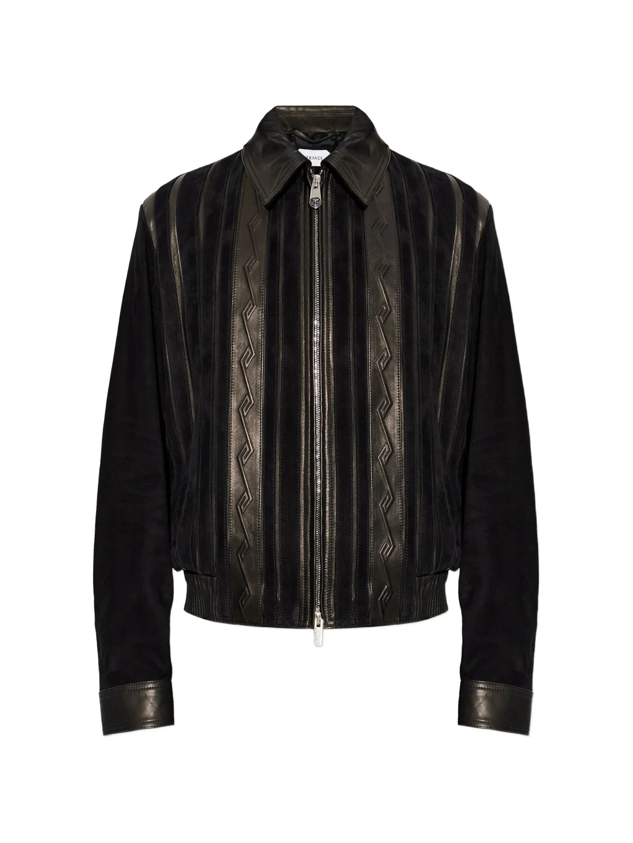 Versace Greca-embossed Panelled Jacket - 1