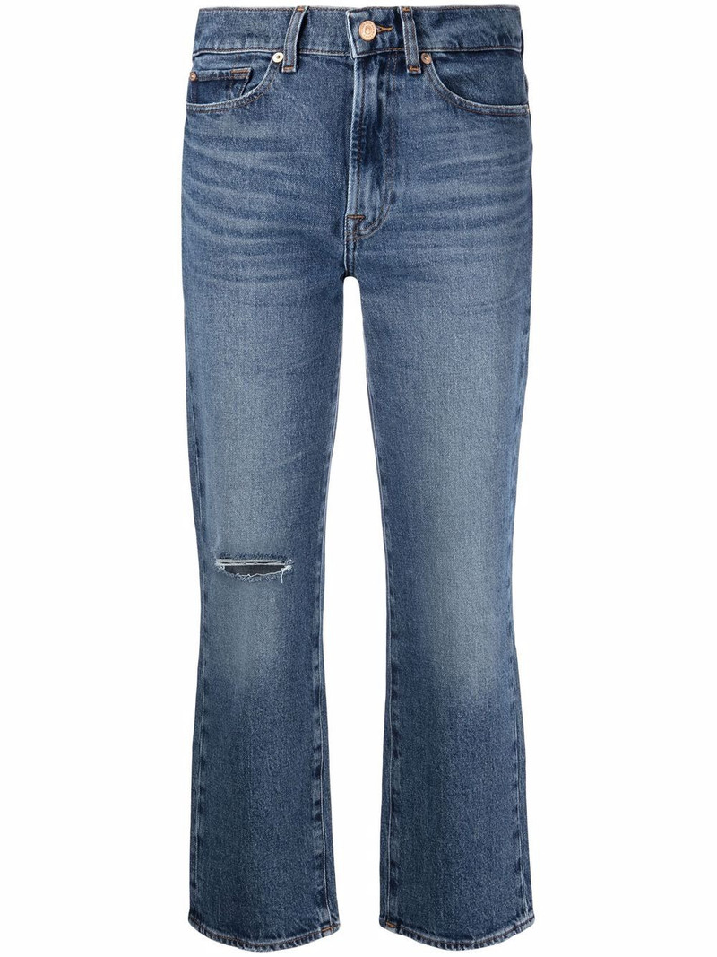 high-rise cropped Logan jeans 1