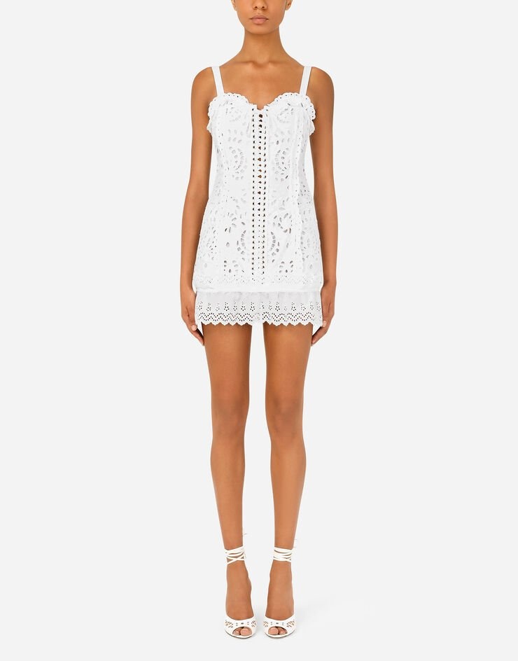 Short dress with openwork embellishment - 2