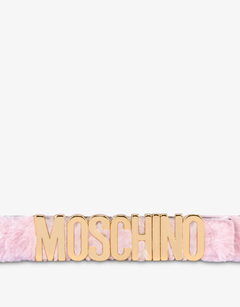 Moschino LETTERING LOGO SOFT FABRIC BELT outlook