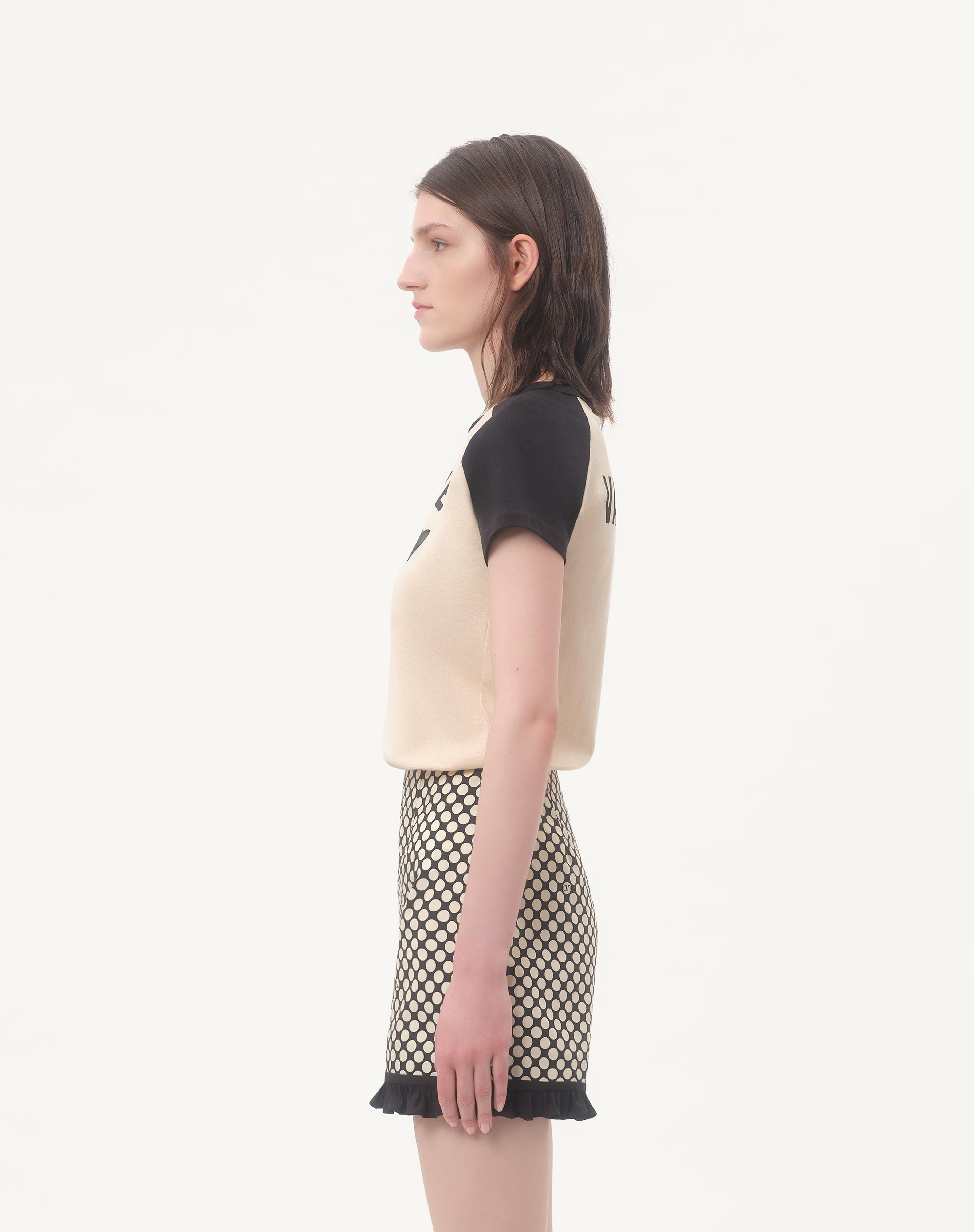 COTTON T-SHIRT WITH CHEZ VALENTINO PRINT - 5