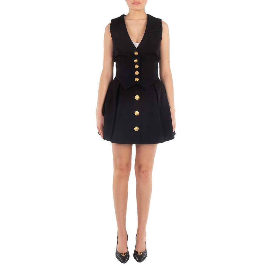 Balmain Black Virgin Wool Waistcoat - 2