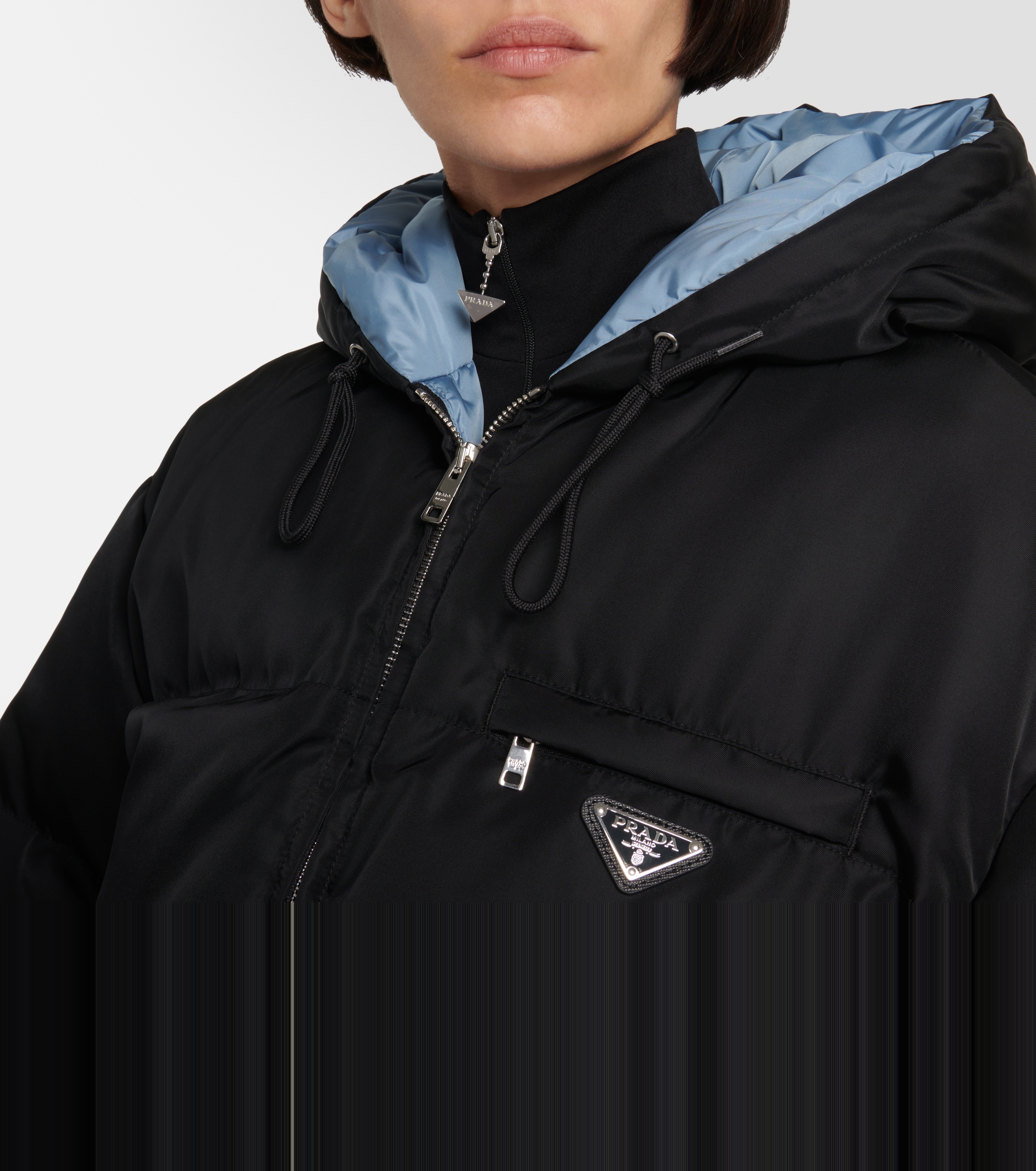 Re-Nylon gabardine down jacket - 4